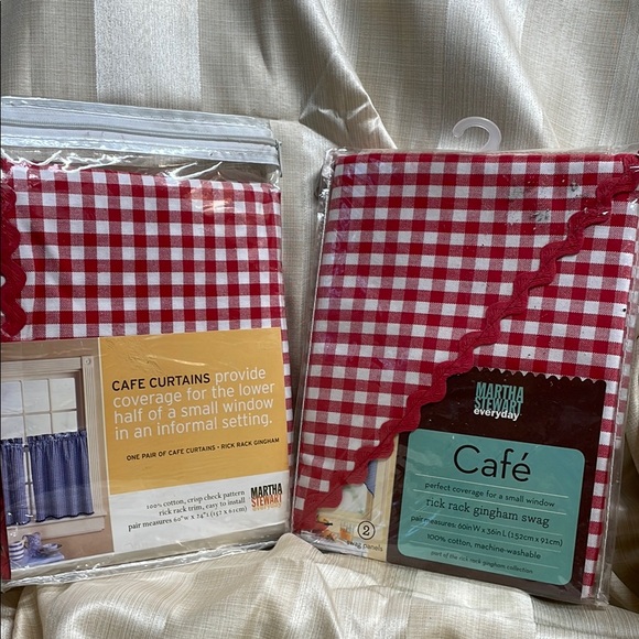 Martha Stewart Other - Martha Stewart Red Gingham Kitchen Linens 100%Cotton